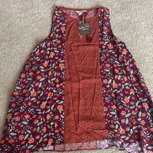 Matilda Jane Red and Purple Floral Blouse